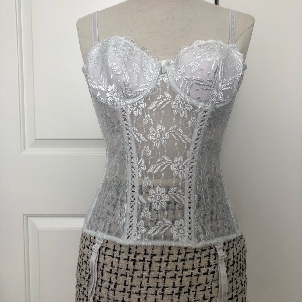 Vintage Style La Vie en Rose bustier corset top